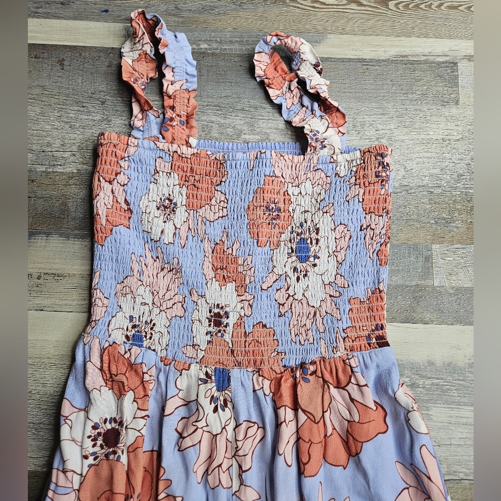 Wilfred Aritzia Chanti Jumpsuit Size Medium Purple Orange Floral - Picture 5 of 12
